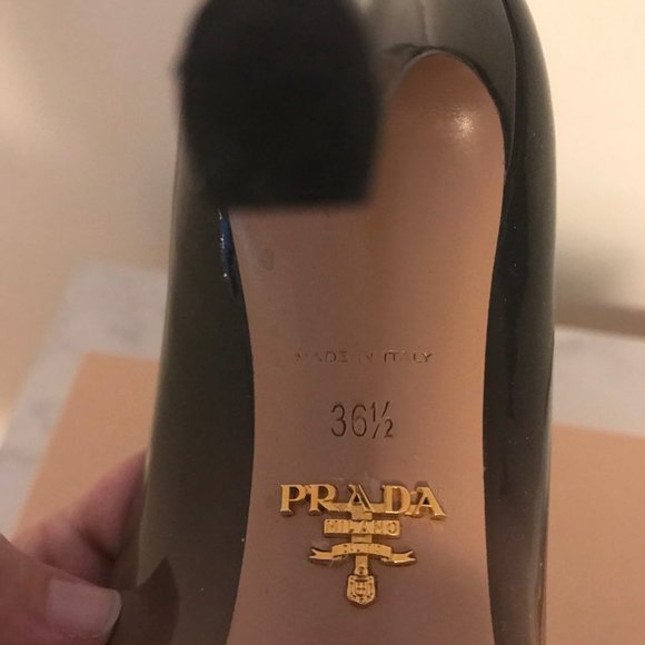 Prada Patent Leather Round-Toe Pumps | Size: 6.5 - Picture 5 of 7
